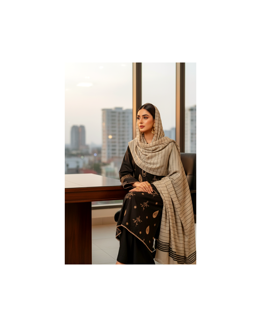 3 piece ready to wear embroiderd marina suit