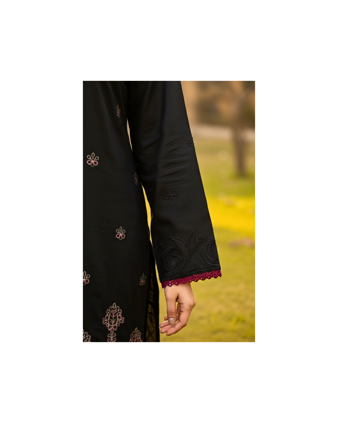 3 piece embroiderd marina suit