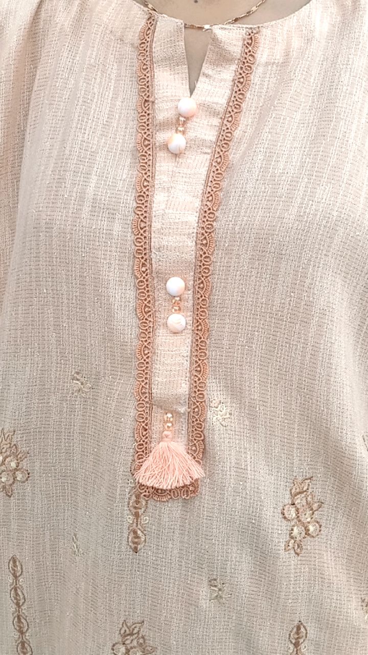 2 piece embroiderd moon light textured marina ready to wear dress