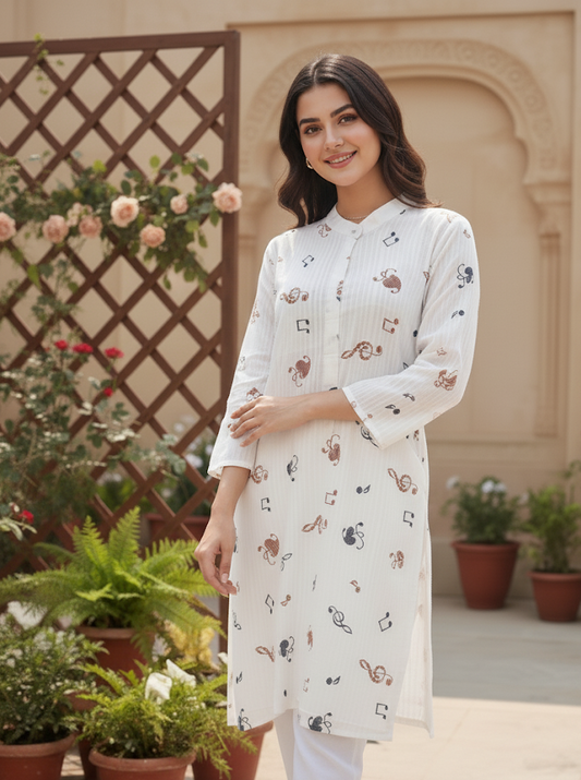 Embroidered ready to wear cotton shirt