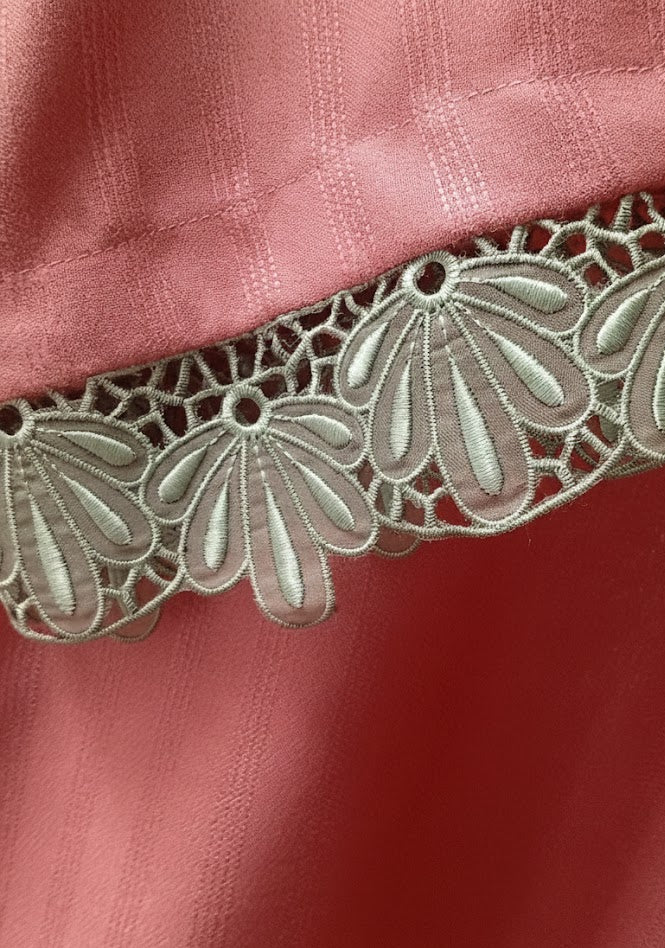 2 piece embroiderd slub marina linen ready to wear dress