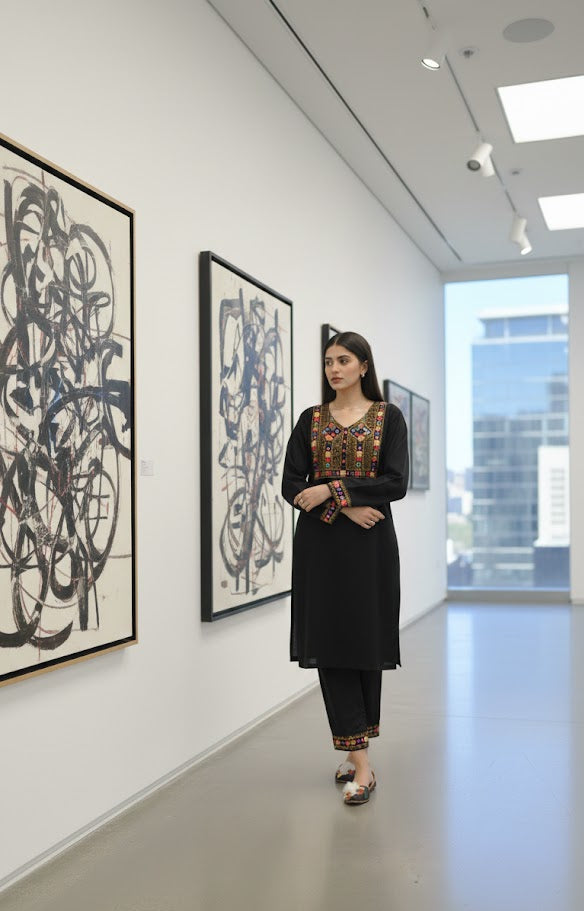 2 piece embroiderd moon light marina ready to wear dress