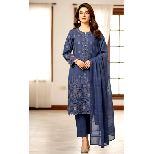 3 piece embroiderd marina suit